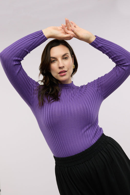 Maglione Merino Traveller a Collo Alto