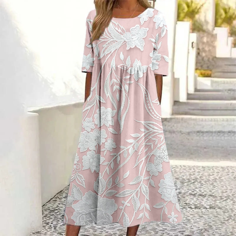 Robe Rétro Femme à Imprimé Floral