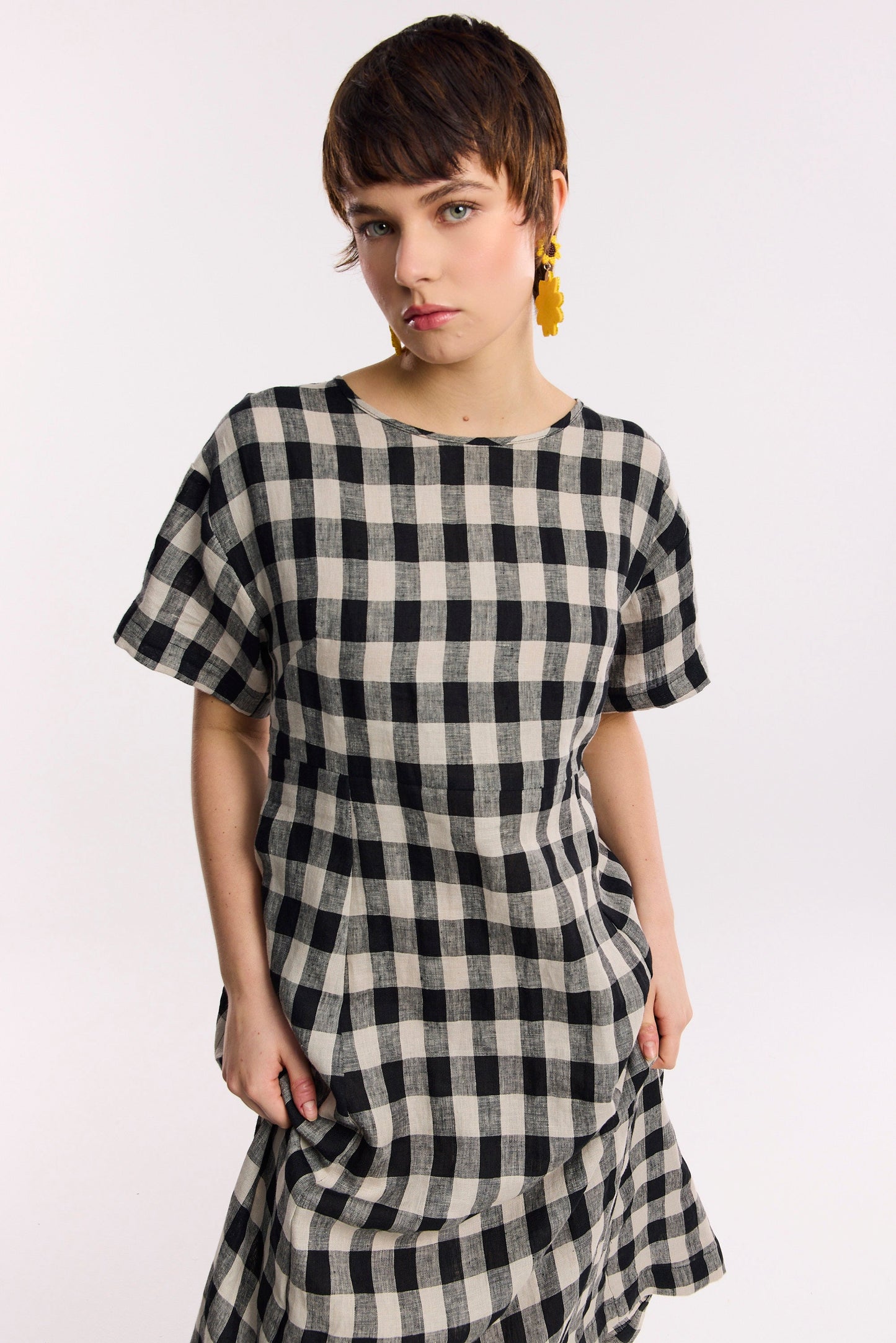 Robe midi à carreaux Laneway