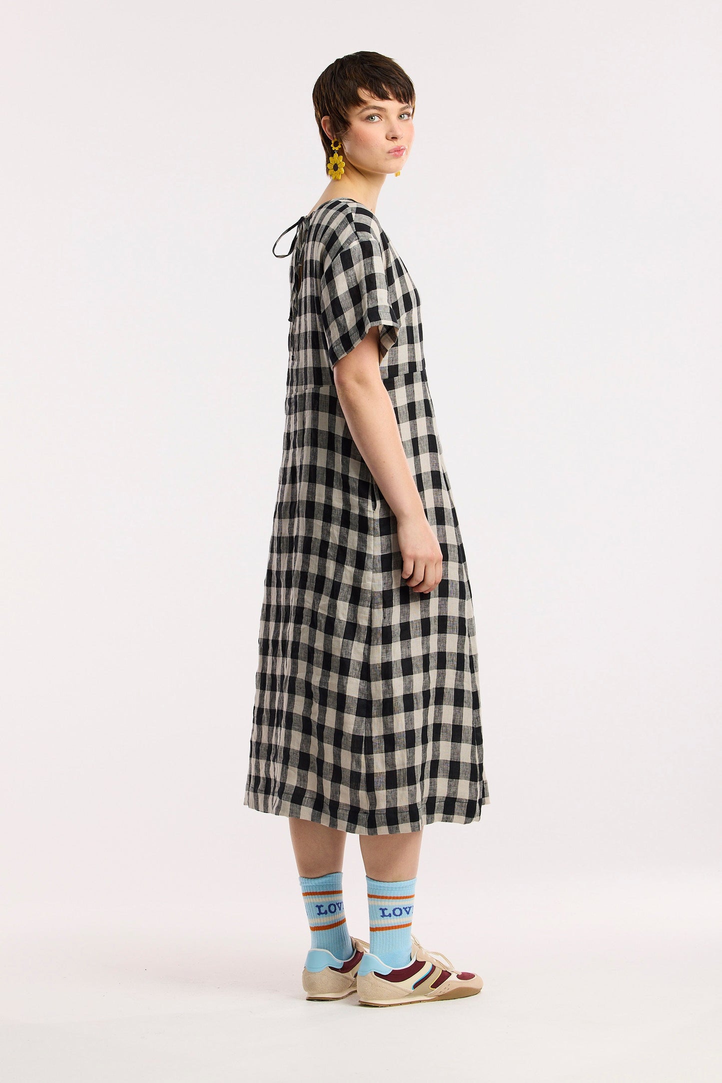 Robe midi à carreaux Laneway