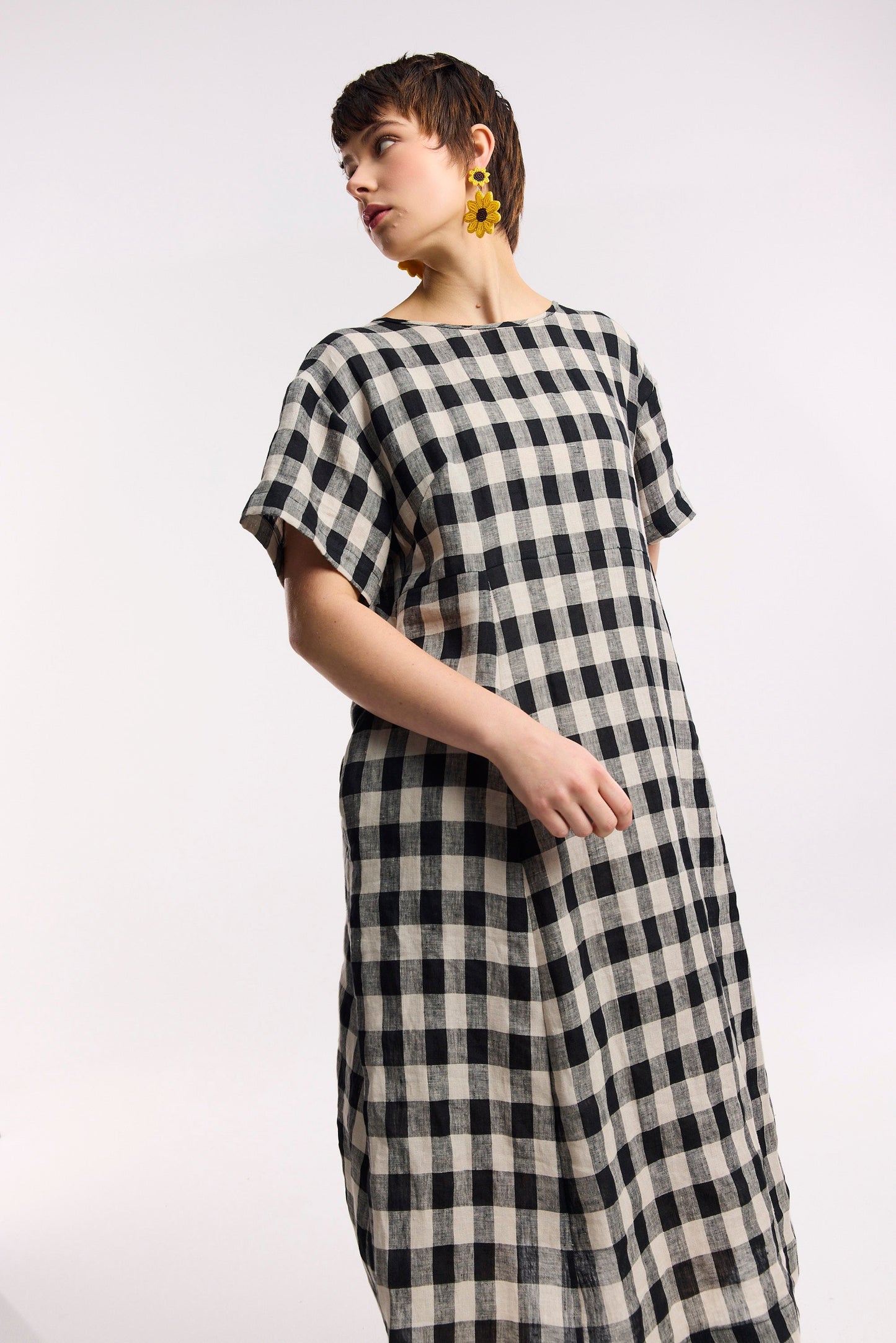 Robe midi à carreaux Laneway