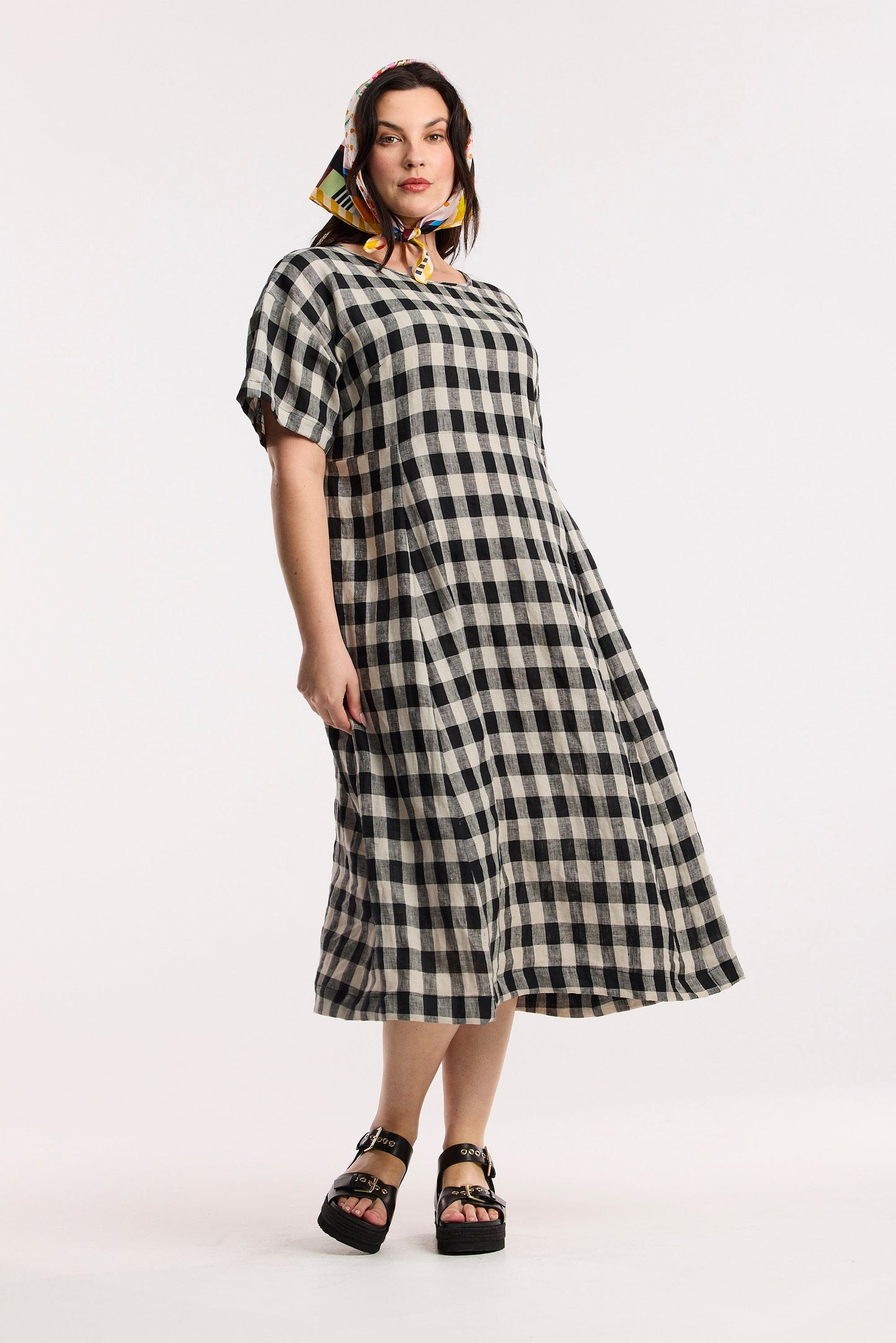 Robe midi à carreaux Laneway