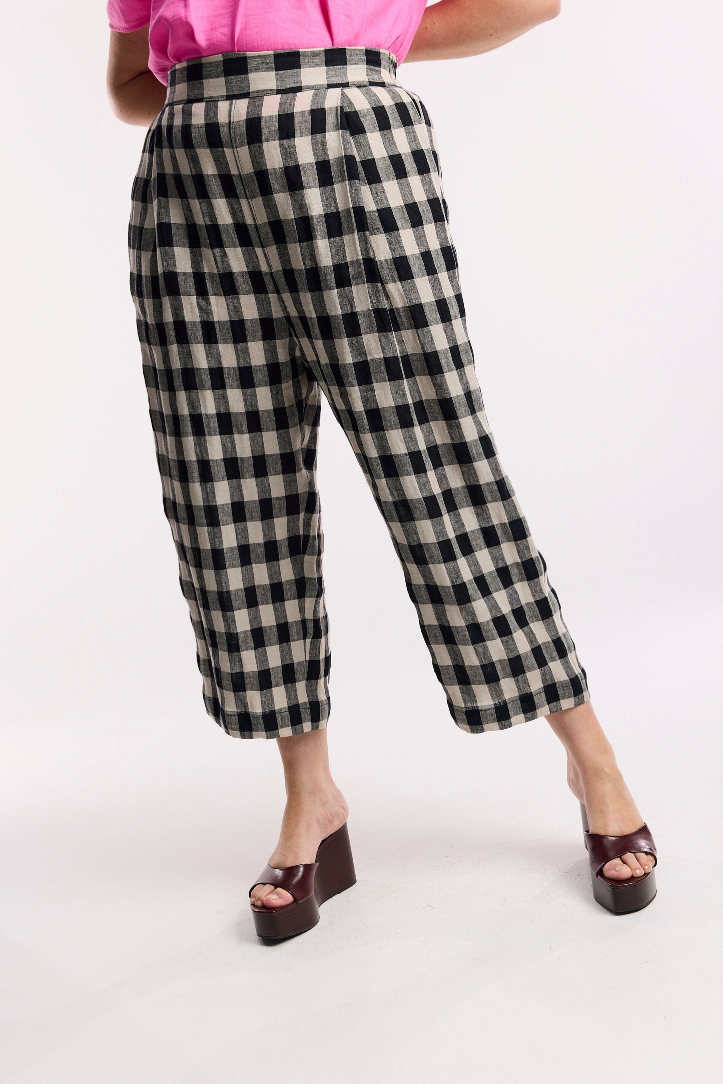 Pantalon tonneau Laneway à carreaux