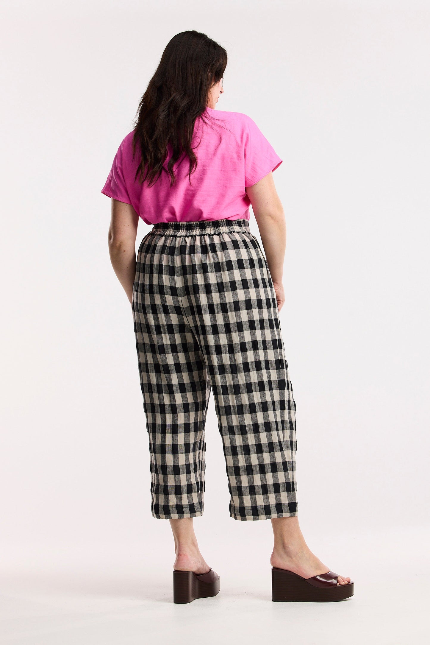 Pantalon tonneau Laneway à carreaux