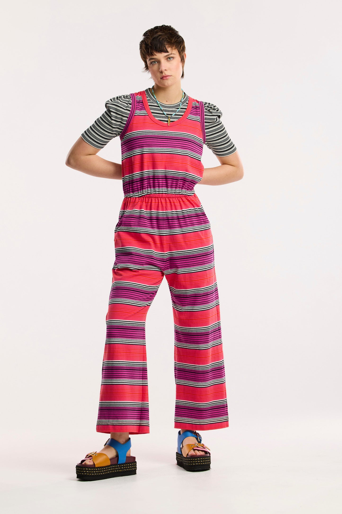 Combinaison pantalon large Traveller rayée