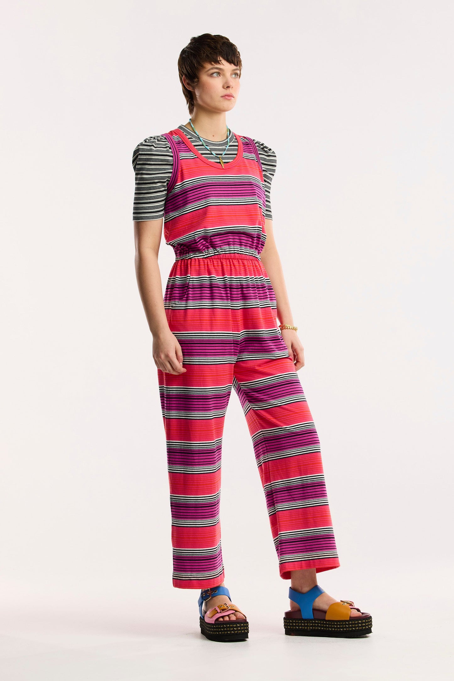 Combinaison pantalon large Traveller rayée