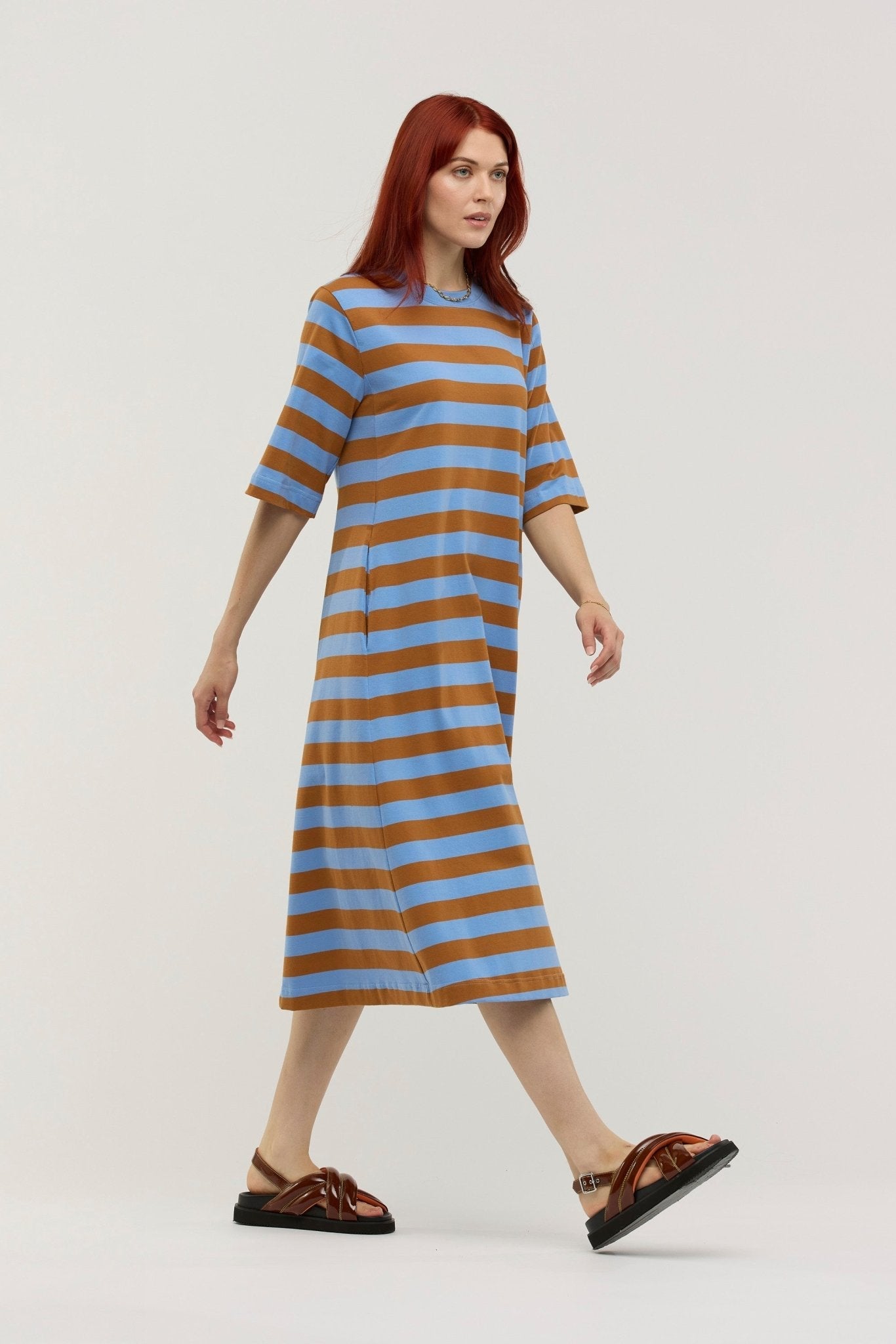 Robe midi rayée Traveler
