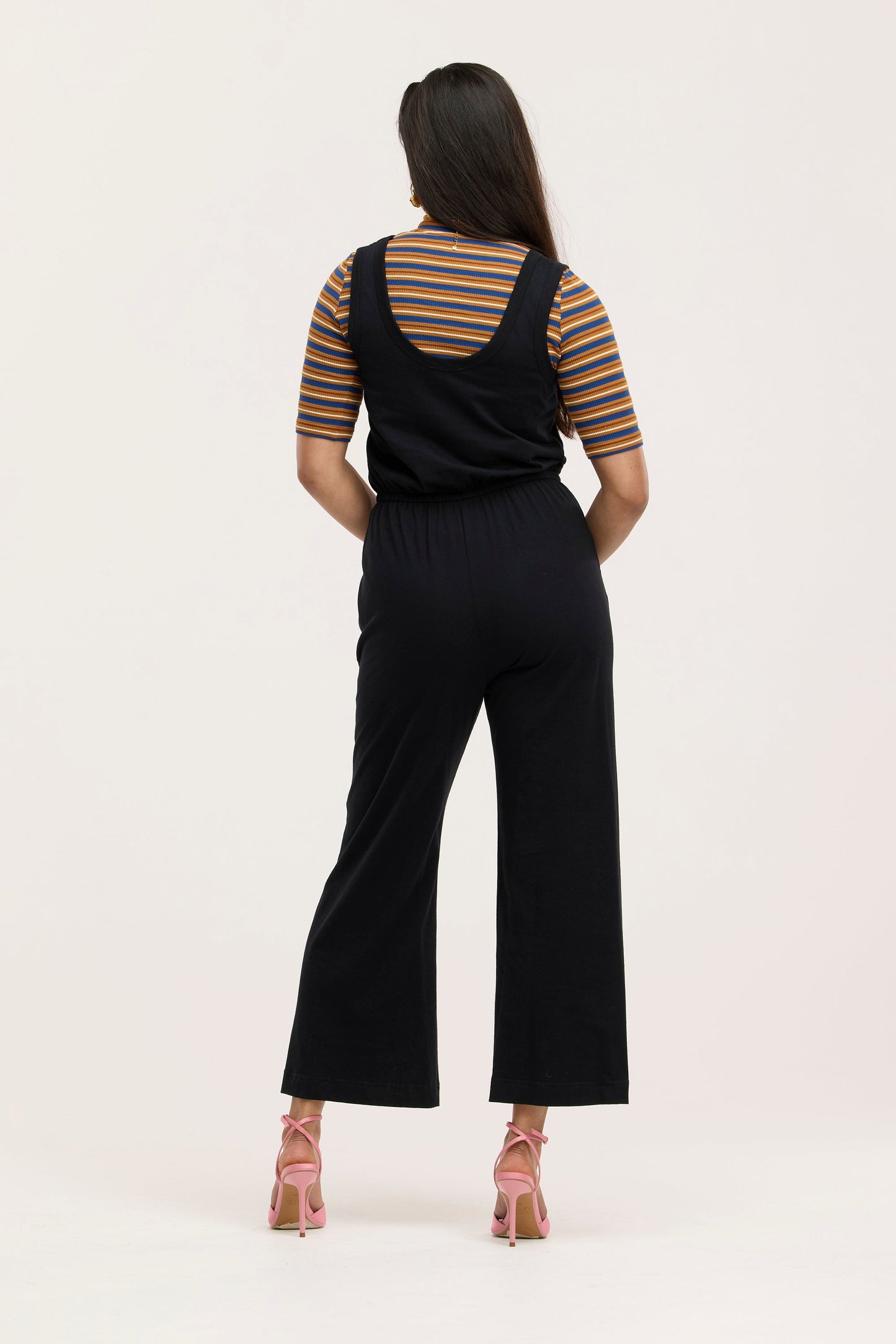 Combinaison-pantalon de voyage large en coton biologique